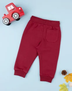 Prenatal Jeans Pantaloni E Salopette-Pantalone Felpato Bimbo Bordeaux