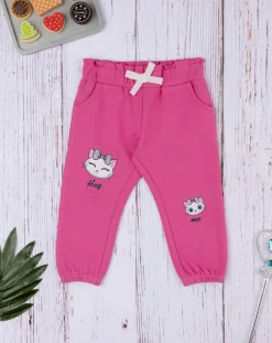 Prenatal Jeans Pantaloni E Salopette-Pantalone French Terry Bimba Rosa