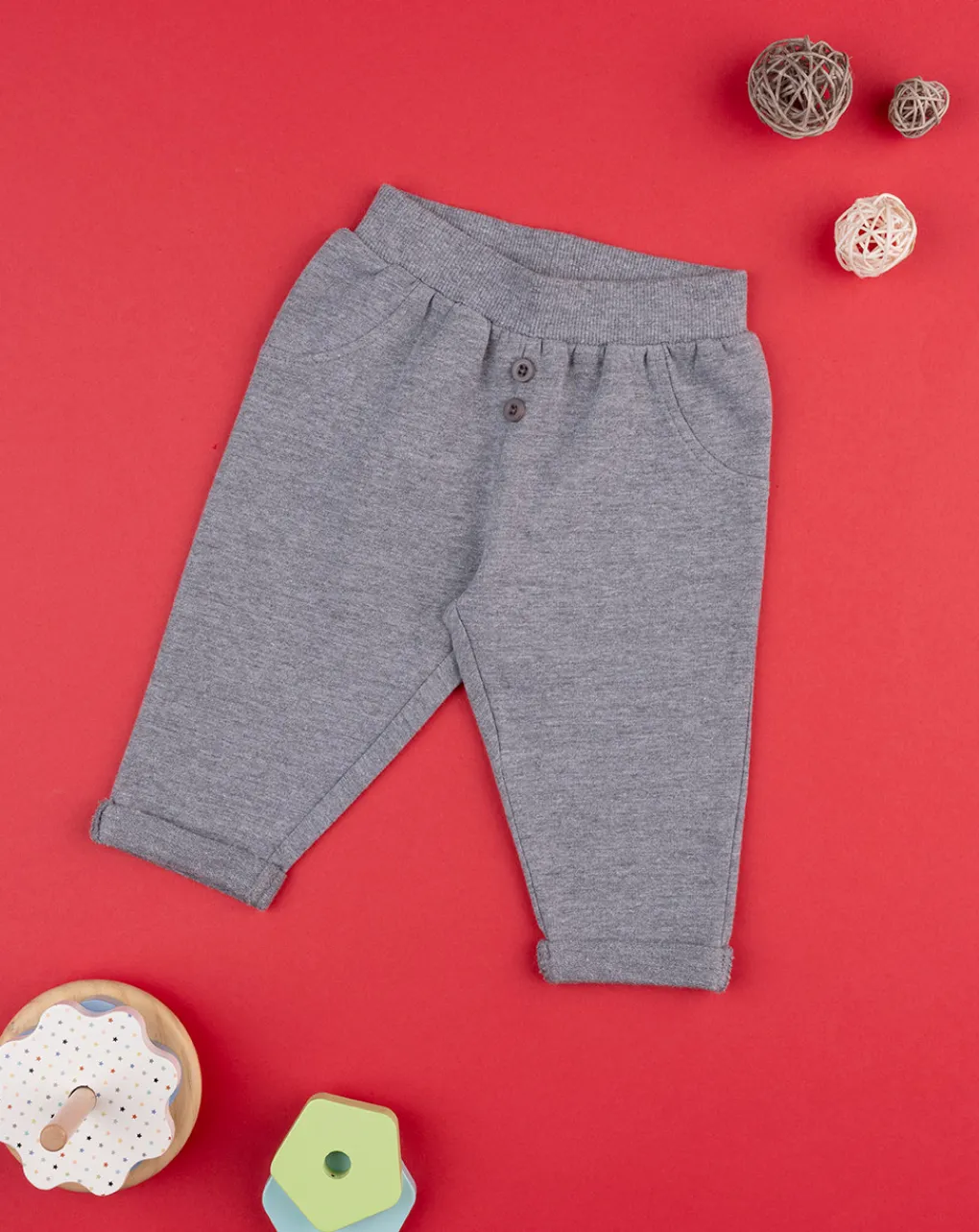 Prenatal Pantaloni E Salopette-Pantalone In Felpa Bimbo Grey