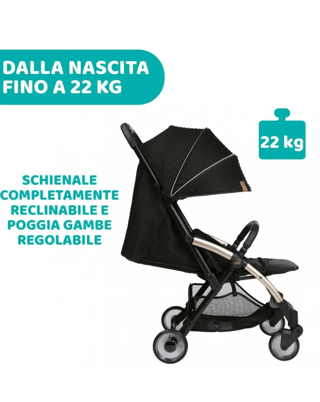 Chicco Passeggini-Passeggino Goody Plus Eco Black Re-Lux