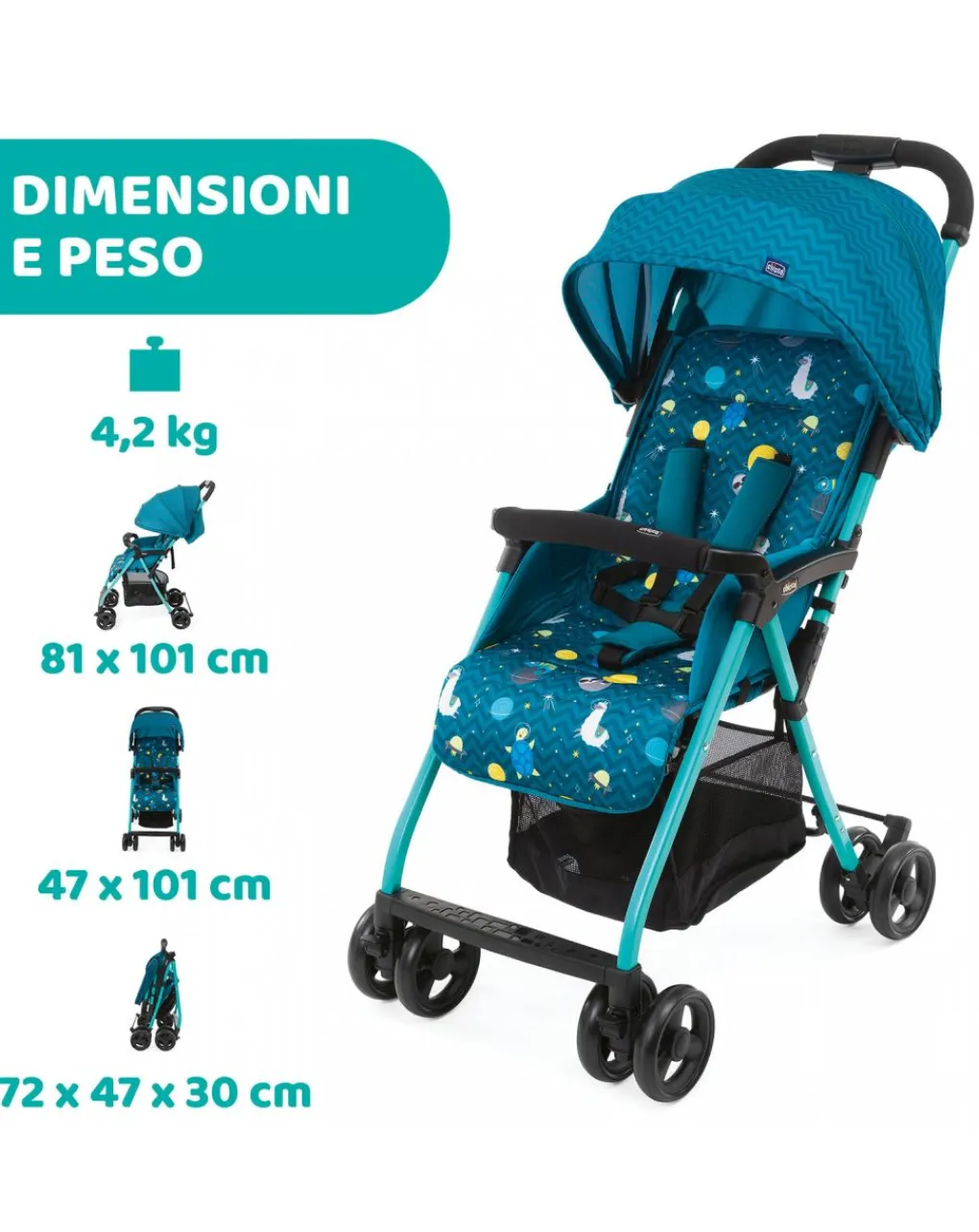 Chicco Passeggini-Passeggino Ohlala3 Sloth In Space