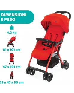 Chicco Passeggini-Passeggino Ohlala 3 Red Passion