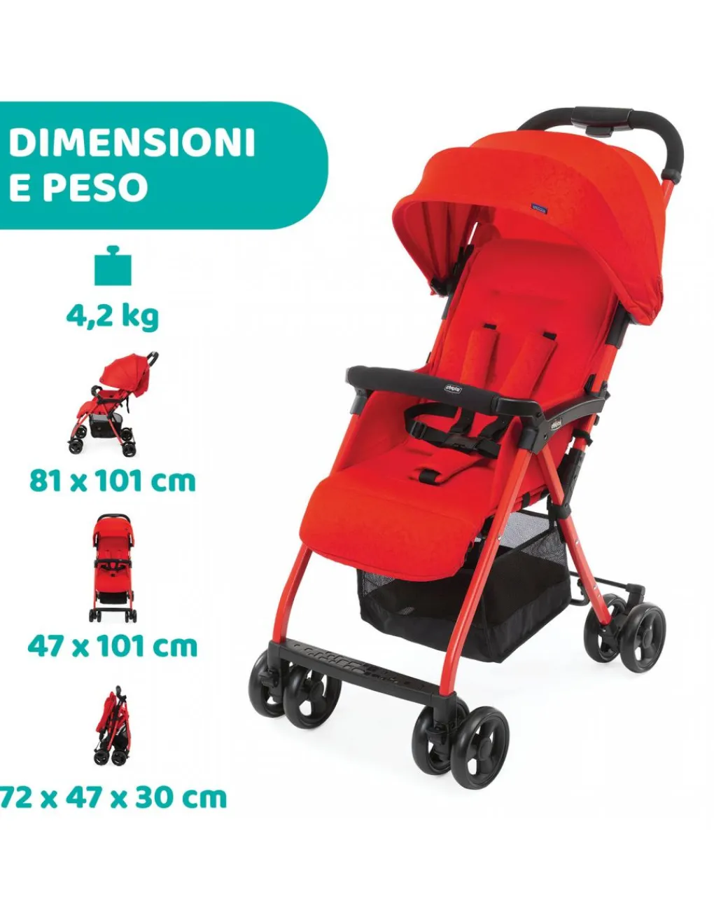 Chicco Passeggini-Passeggino Ohlala 3 Red Passion