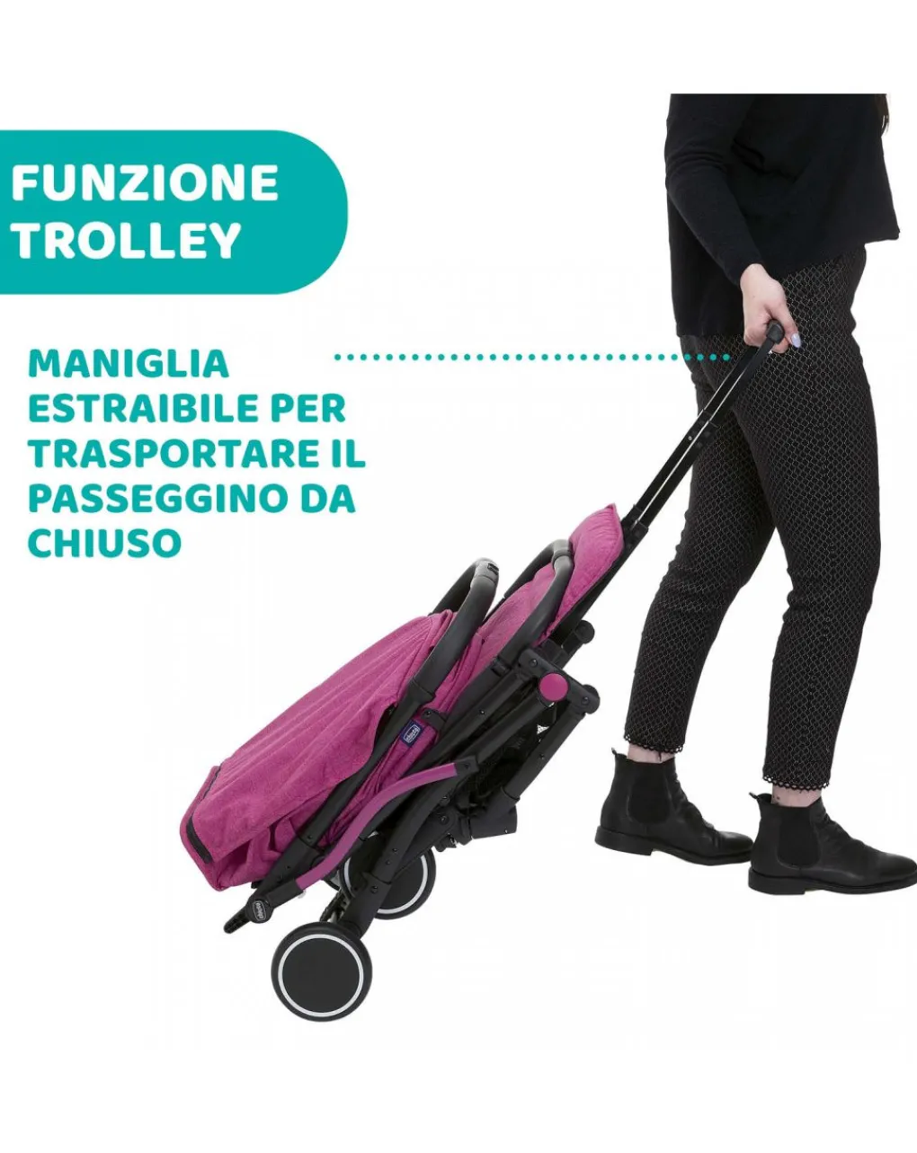 Chicco Passeggini-Passeggino Trolley Me Aurora Pink -