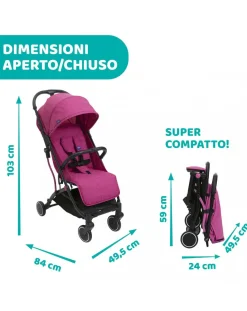 Chicco Passeggini-Passeggino Trolley Me Aurora Pink -