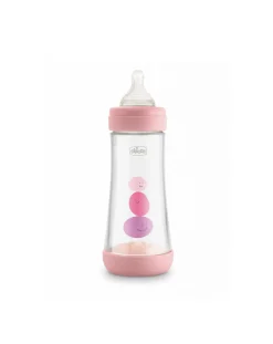 Chicco Biberon-Perfect 5 Biberon 300 Ml Rosa - Flusso Veloce