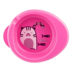 Chicco Piatti E Posate-Piatto Pappa Calda 6M+ Rosa