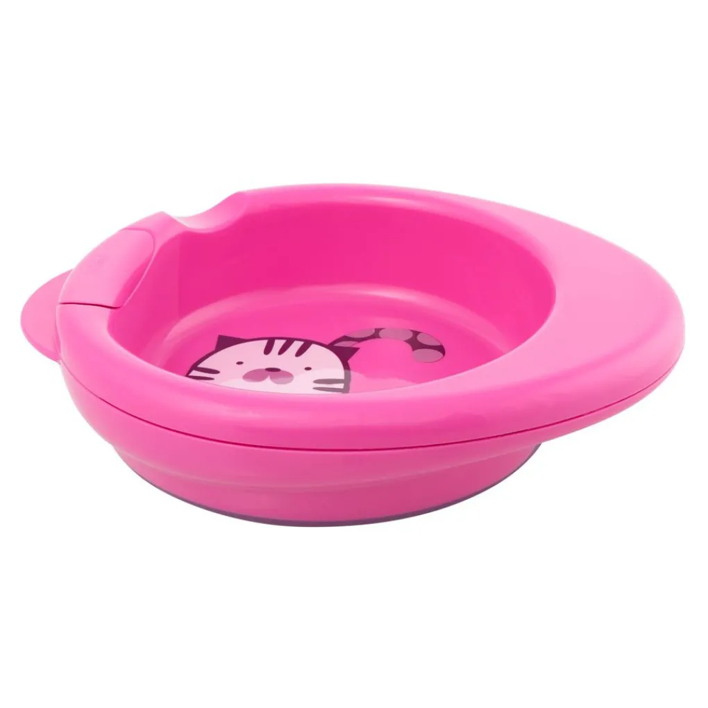 Chicco Piatti E Posate-Piatto Pappa Calda 6M+ Rosa