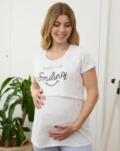 Prenatal Pigiami E Camicie Da Notte-Pigiama Allattamento Premaman Never Stop Dreaming