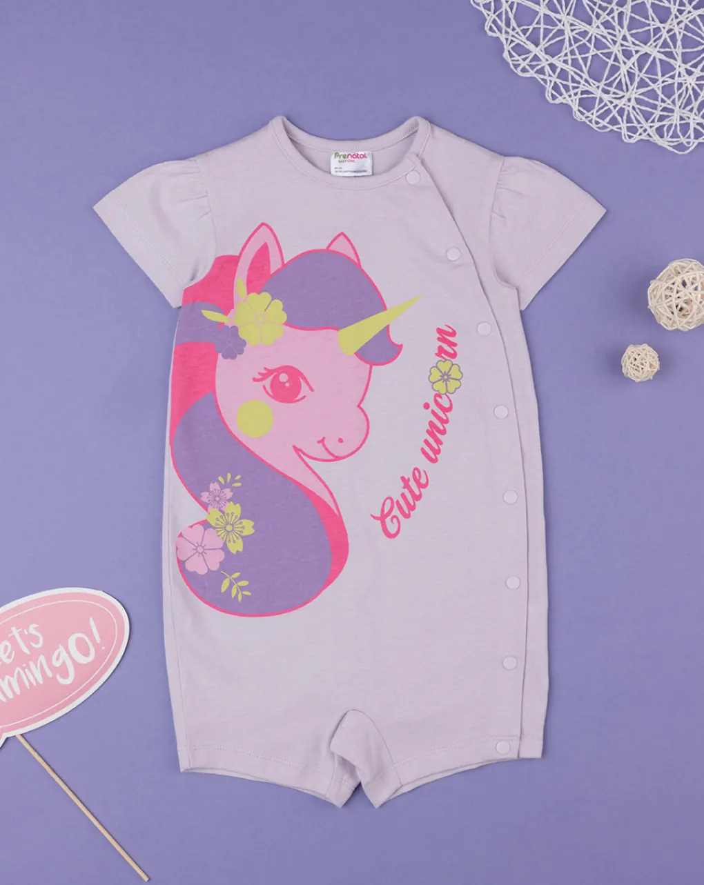Prenatal Pigiami-Pigiama Bimba "Unicorno” Lilla