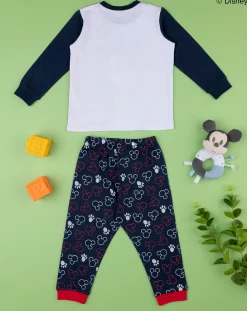 Prenatal Pigiami-Pigiama Bimbo "Mickey Mouse” Blu/Rosso