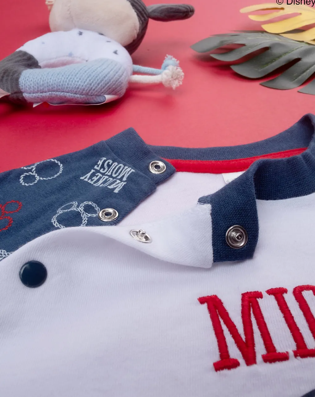 Prenatal Pigiami-Pigiama Bimbo "Mickey Mouse” Blu Organic Cotton