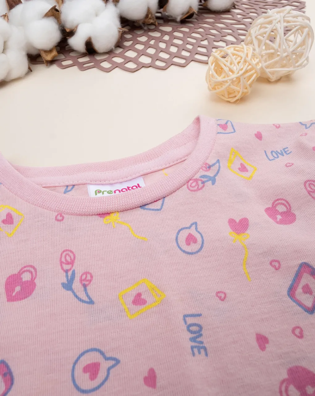 Prenatal Pigiami-Pigiama Jersey Bimba Blu/Rosa