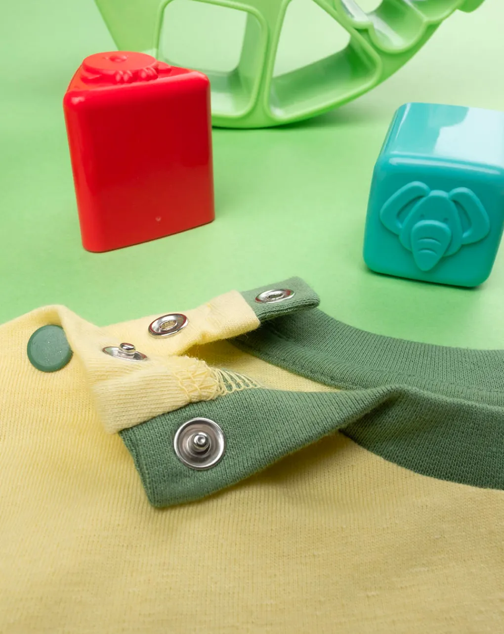 Prenatal Pigiami-Pigiama Jersey Bimbo Giallo/Verde
