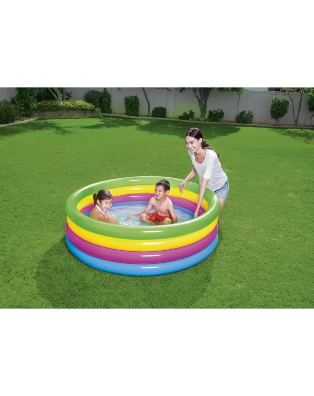 Bestway Piscine Braccioli E Salvagenti-Piscina A 4 Anelli Colorati 157X46 Cm -