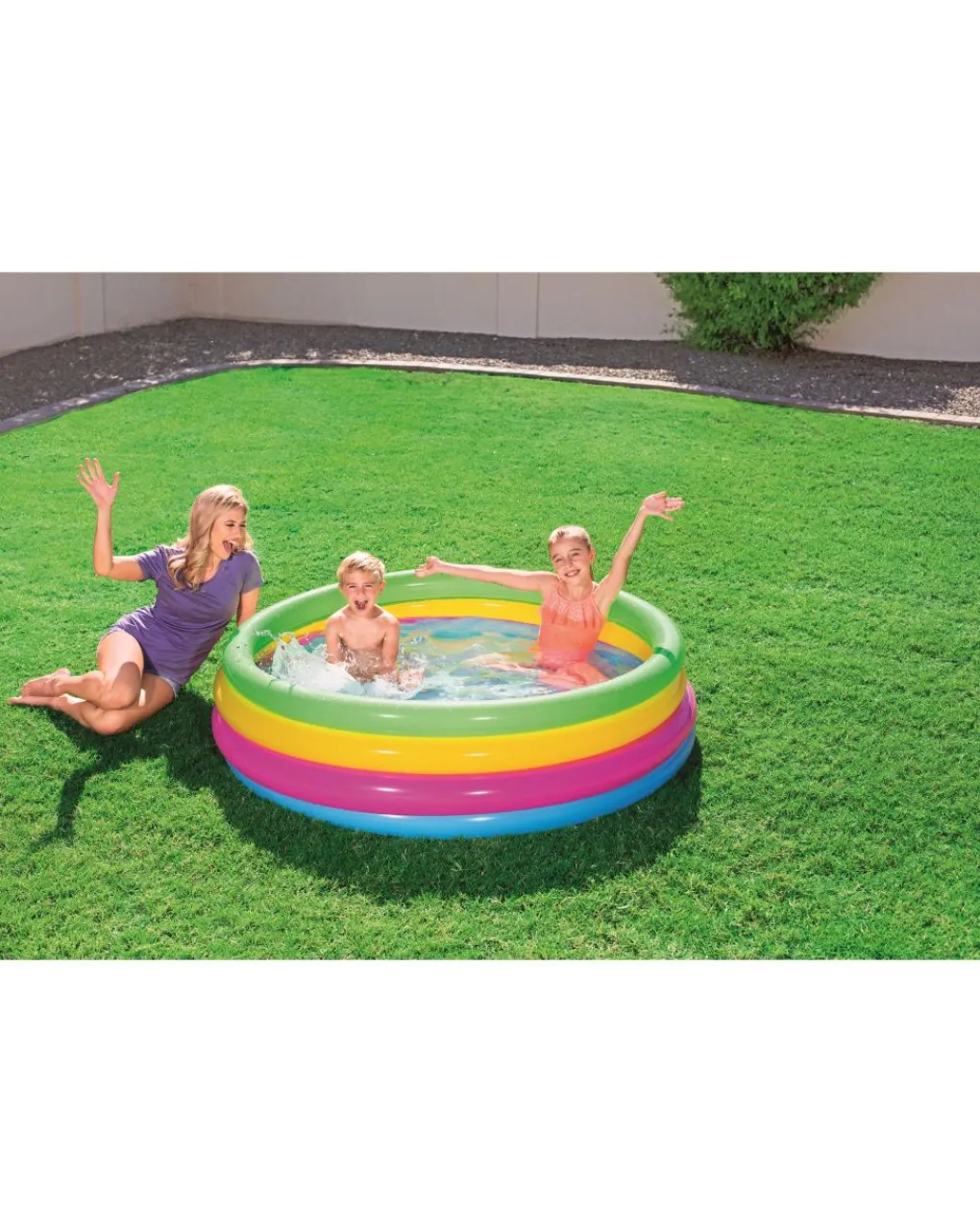 Bestway Piscine Braccioli E Salvagenti-Piscina A 4 Anelli Colorati 157X46 Cm -
