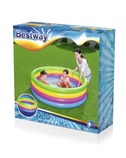 Bestway Piscine Braccioli E Salvagenti-Piscina A 4 Anelli Colorati 157X46 Cm -