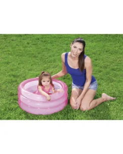 Bestway Piscine Braccioli E Salvagenti-Piscina A 3 Anelli E Fondo Gonfiabile 70×30 Cm - 2 Colori Assortiti -