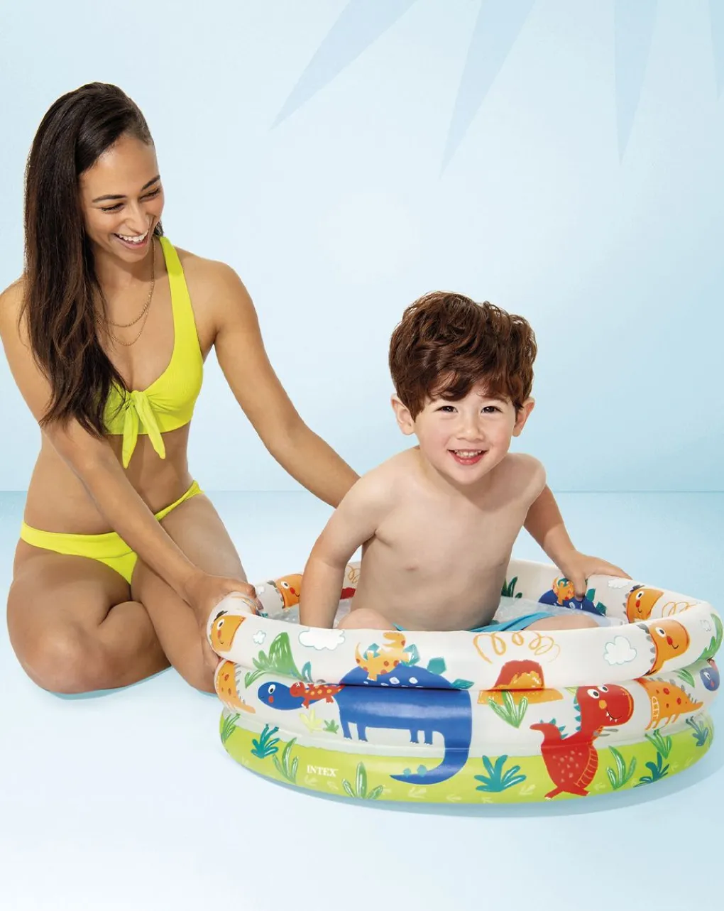 Intex Piscine Braccioli E Salvagenti-Piscina Baby Pool 3 Anelli 61X22 Cm I.12 -