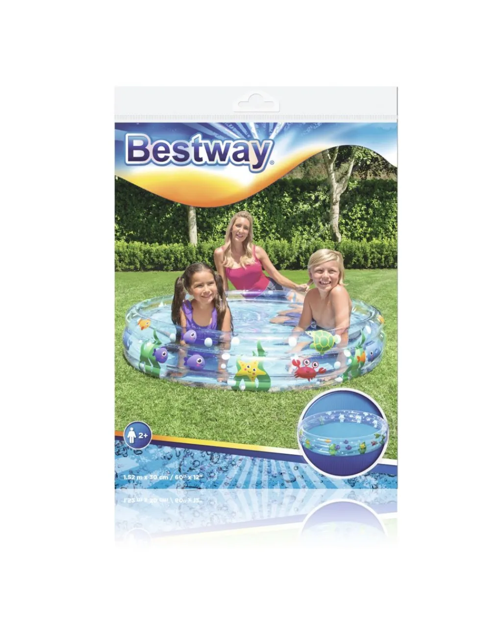 Bestway Piscine Braccioli E Salvagenti-Piscina Deep Dive A 3 Anelli 152×30 Cm -