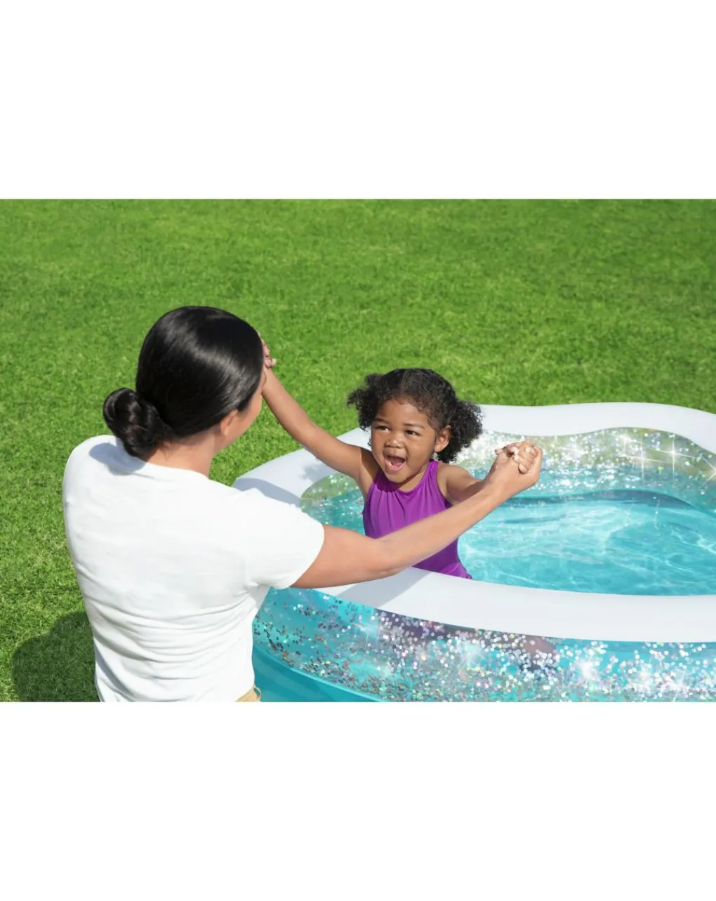 Bestway Piscine Braccioli E Salvagenti-Piscina Per Bambini Conchiglia Scintillante 150X127X43 Cm -