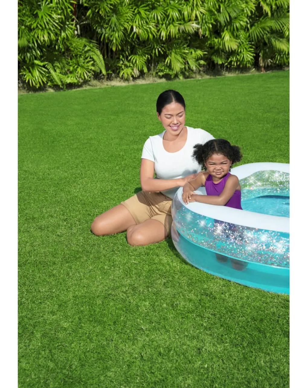 Bestway Piscine Braccioli E Salvagenti-Piscina Per Bambini Conchiglia Scintillante 150X127X43 Cm -