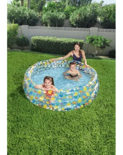 Bestway Piscine Braccioli E Salvagenti-Piscina Sea Life Trasparente A 3 Anelli 170×53 Cm -