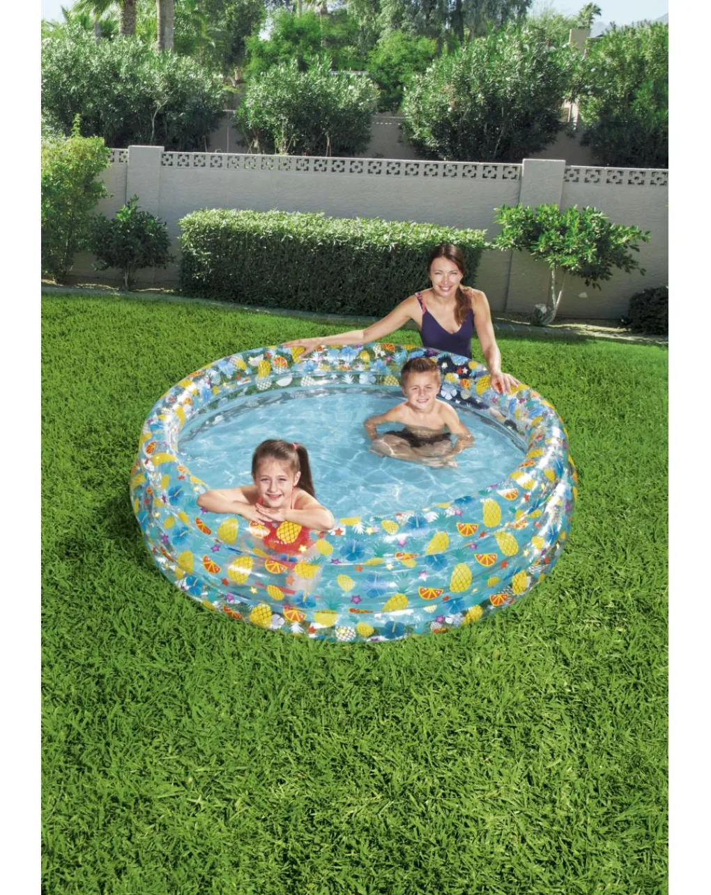 Bestway Piscine Braccioli E Salvagenti-Piscina Sea Life Trasparente A 3 Anelli 170×53 Cm -