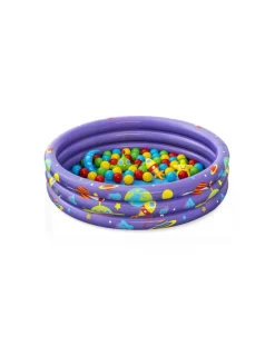 Bestway Piscine Braccioli E Salvagenti-Piscinetta Gioco Con Palline Sorpresa Intergalattica 102X25 Cm -
