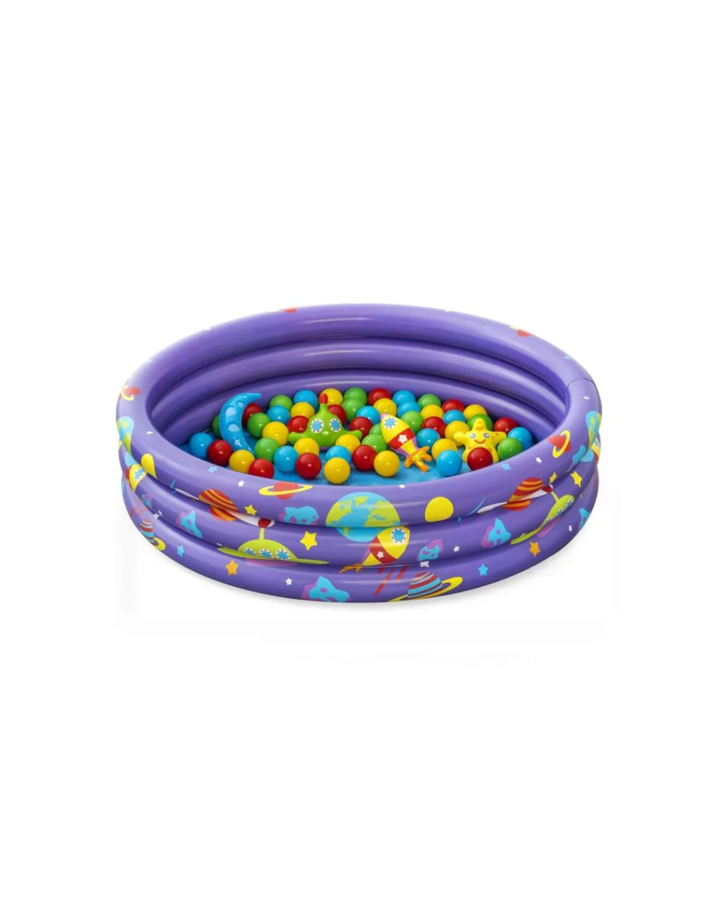 Bestway Piscine Braccioli E Salvagenti-Piscinetta Gioco Con Palline Sorpresa Intergalattica 102X25 Cm -