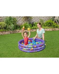 Bestway Piscine Braccioli E Salvagenti-Piscinetta Gioco Con Palline Sorpresa Intergalattica 102X25 Cm -