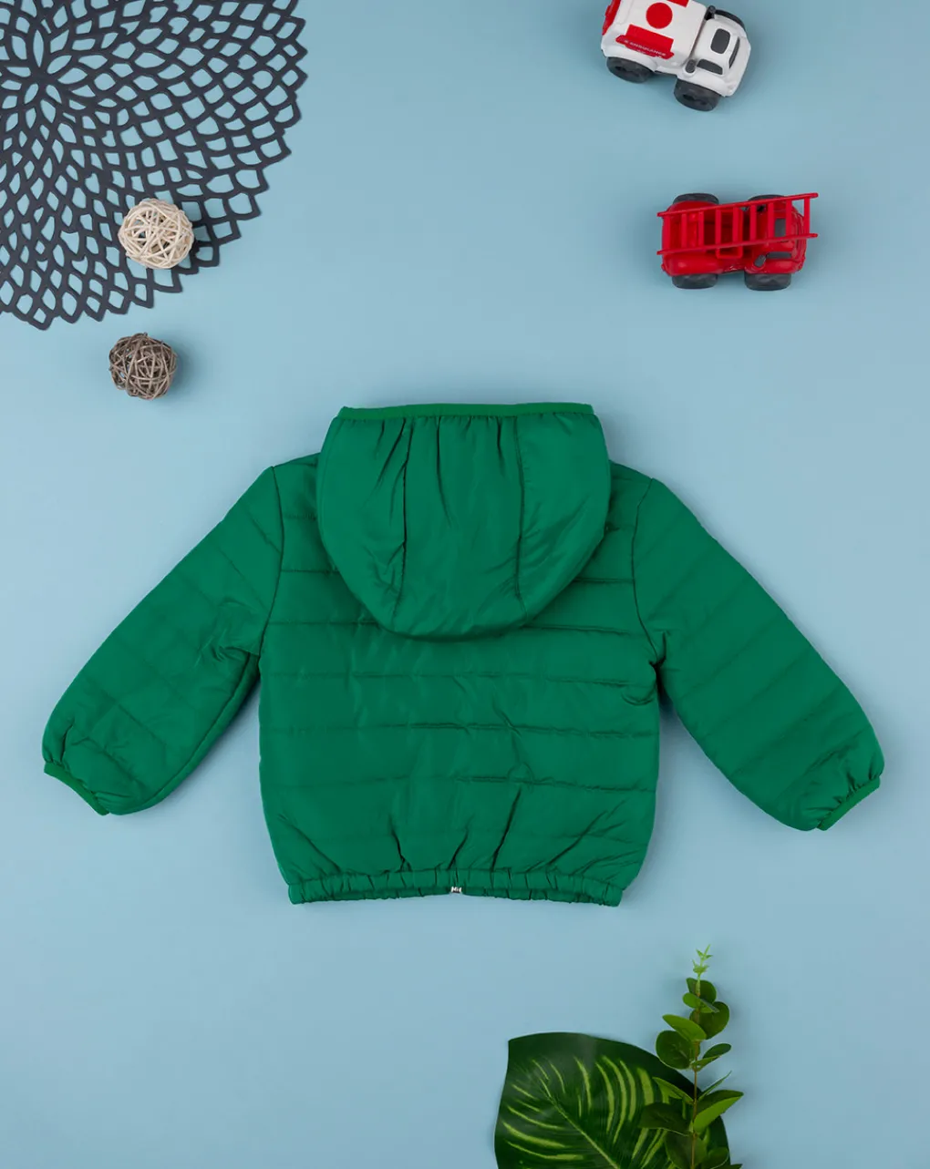 Prenatal Giubbini E Piumini-Piumino Leggero Bimbo Verde Con Cappuccio