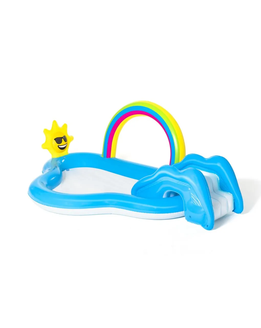 Bestway Piscine Braccioli E Salvagenti-Play Center Arcobaleno 257X145X91 Cm Con Scivolo E Spruzzatore A Forma Di Sole -