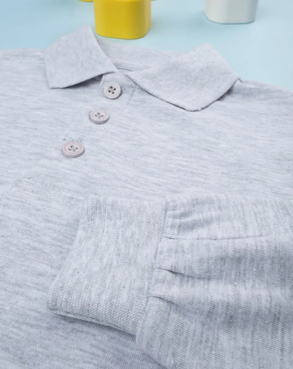 Prenatal Magliette E Camicie-Polo Bambino Maniche Lunghe Grigio Tinta Unita