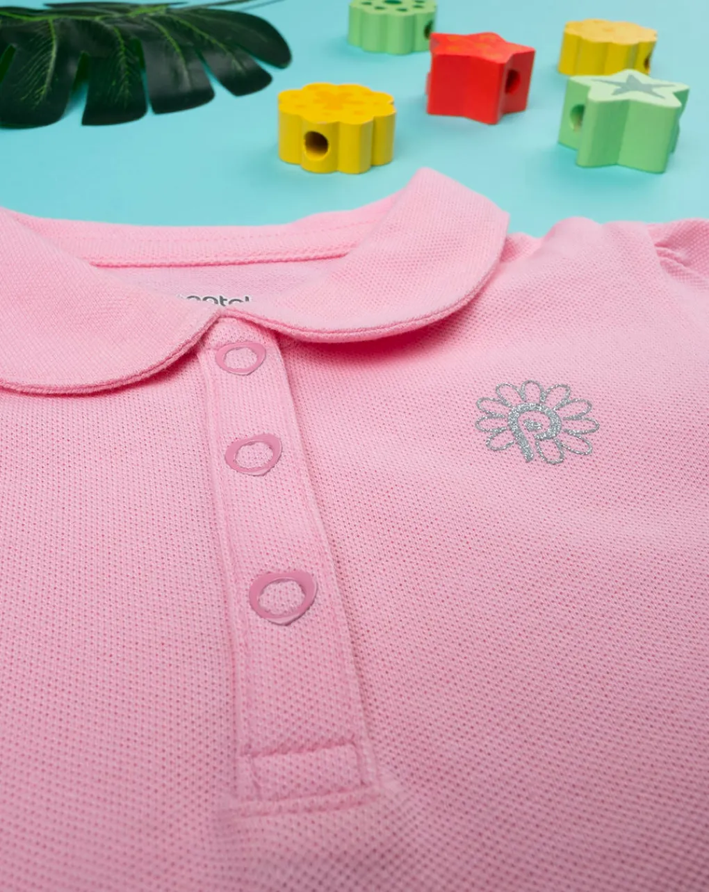 Prenatal Magliette Camicie E Body-Polo Bimba Rosa Piquet