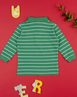 Prenatal Magliette Camicie E Body-Polo Bimbo Rigata Verde