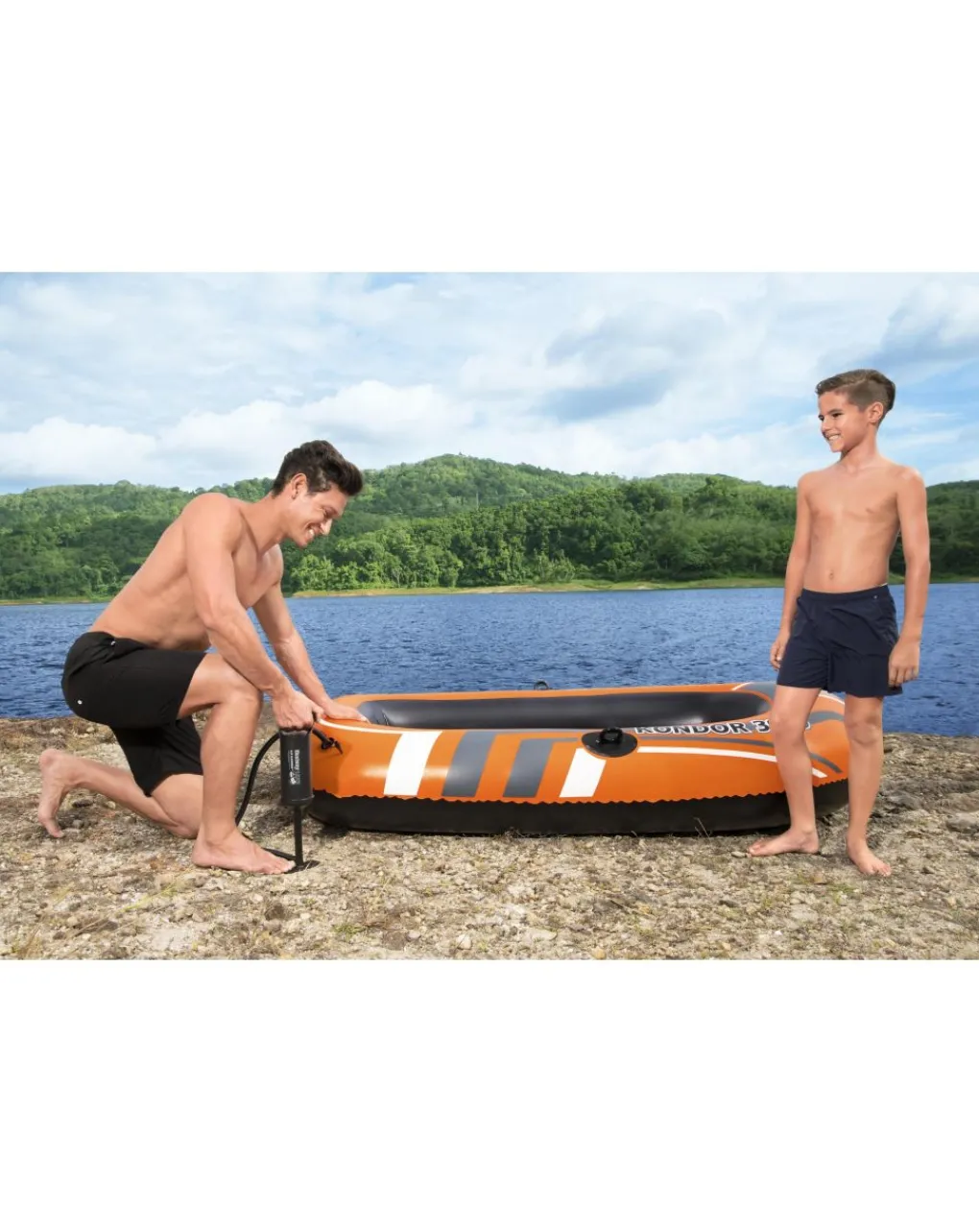 Bestway Piscine Braccioli E Salvagenti-Pompa Manuale 30 Cm -