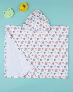 Prenatal Accappatoi Asciugamani E Costumi-Poncho Mare Bimbo "Orsetto Marino”