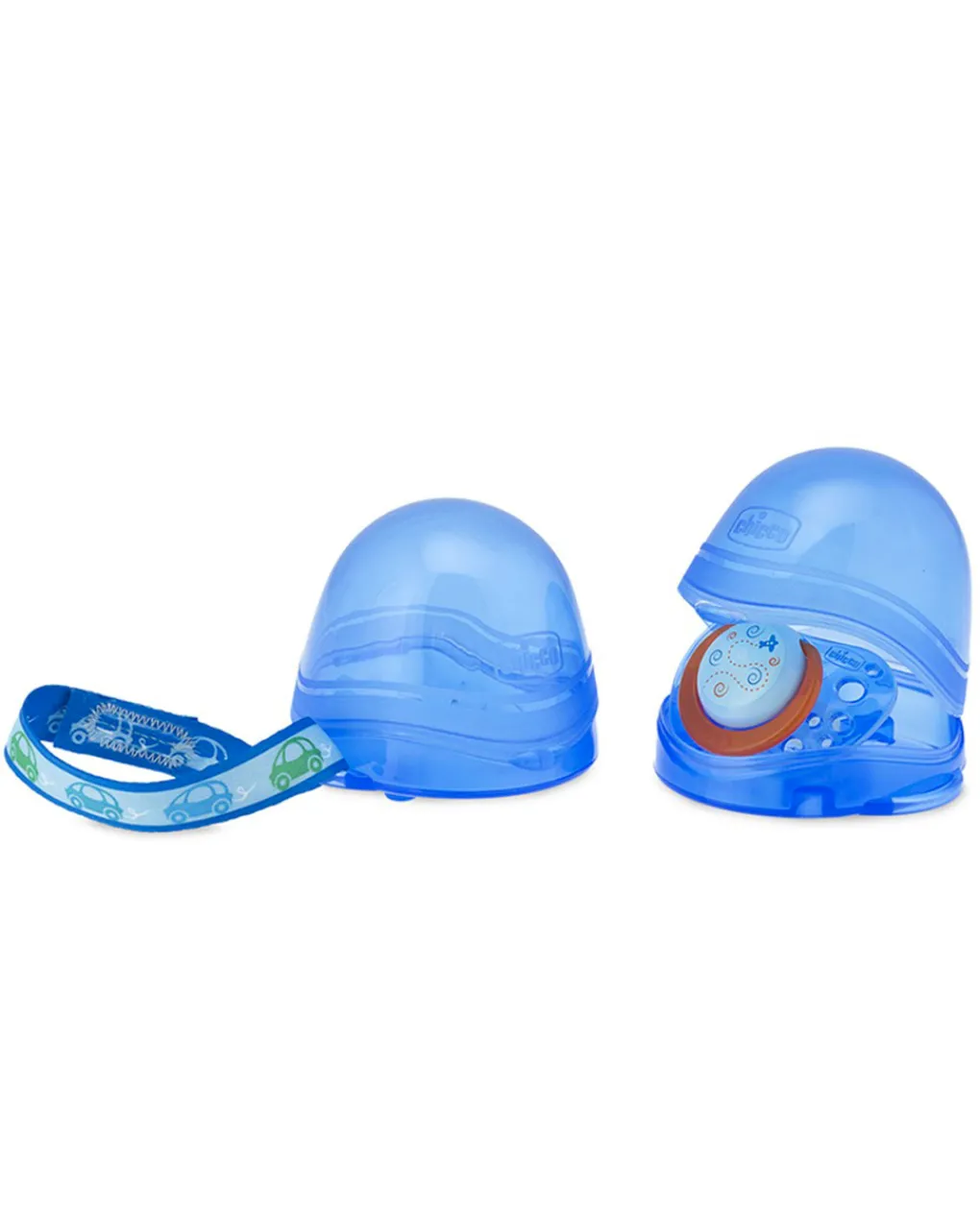 Chicco Succhietti-Porta Succhietto Doppio Blu