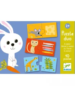 Djeco Giochi Didattici-Puzzle Duo Dinners’S Ready 10 Puzzle Di 2 Tessere -