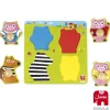 Goula Puzzle Per Bambini-Puzzle In Legno Con Pomello I 3 Porcellini -