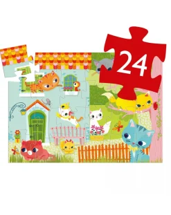 Djeco Puzzle Per Bambini-Puzzle Sagomato 24 Tessere Pachat And His Friends -