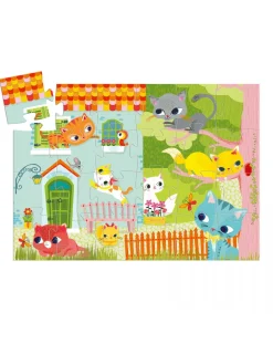 Djeco Puzzle Per Bambini-Puzzle Sagomato 24 Tessere Pachat And His Friends -