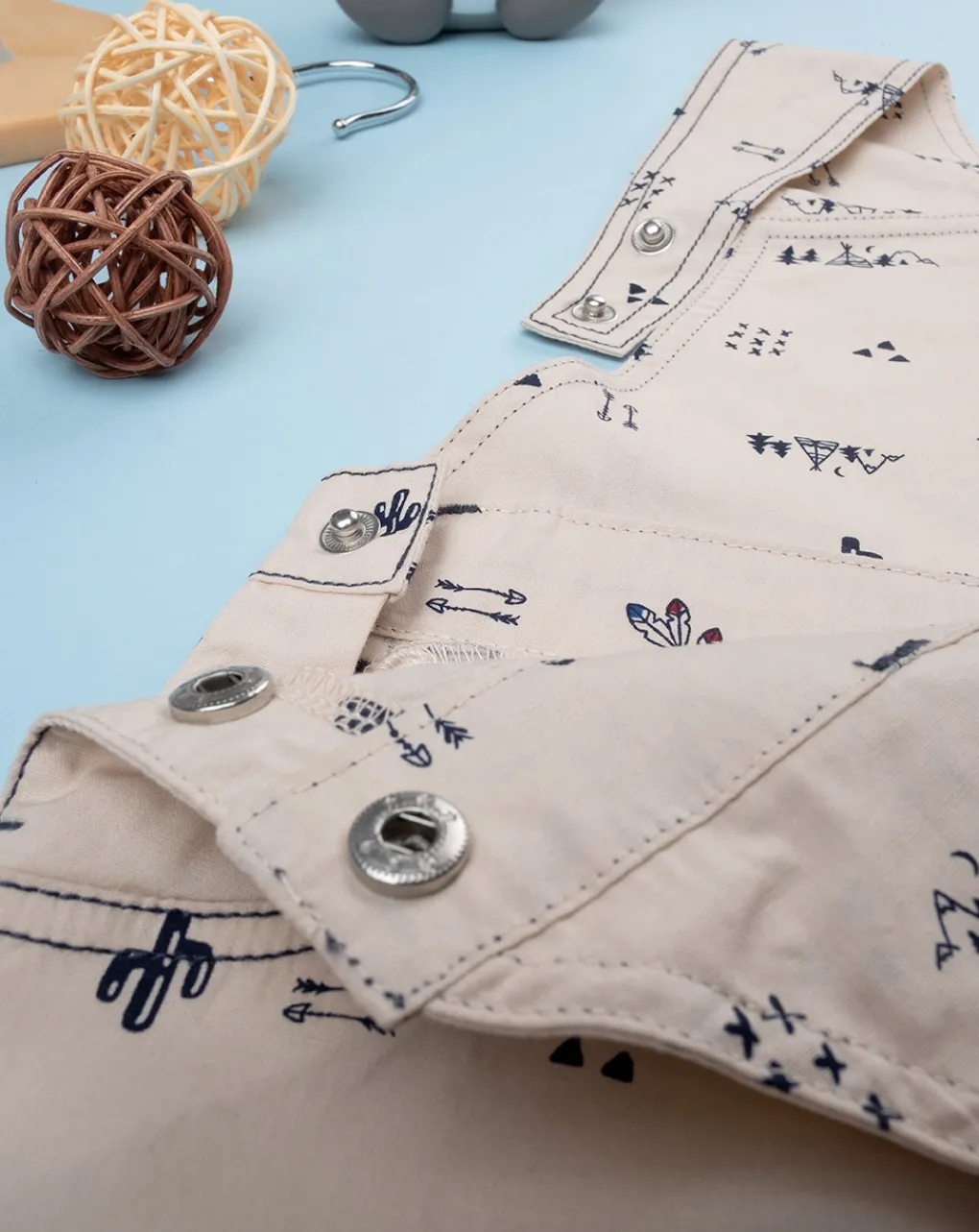 Prenatal Jeans Pantaloni E Salopette-Salopette Popeline Bimba Beige