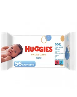 The Pee & The Poo Salviettine E Traversine-Salviettine Huggies Pure Extra Care - 56 Pezzi