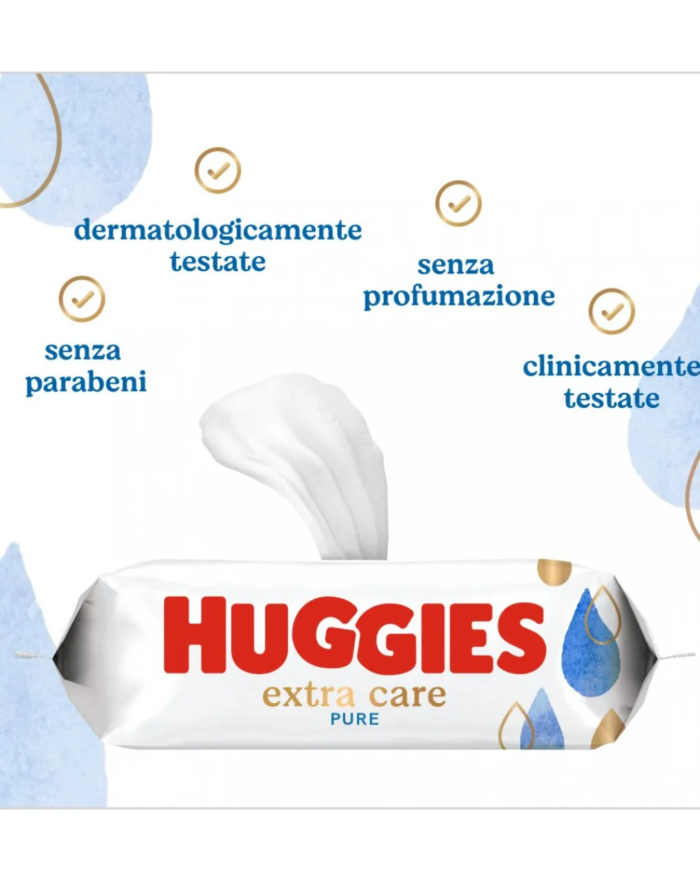 The Pee & The Poo Salviettine E Traversine-Salviettine Huggies Pure Extra Care - 56 Pezzi