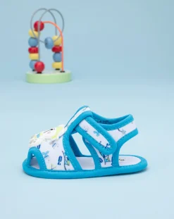 Prenatal Scarpe-Sandalo In Tela Neonato "Orsettiā