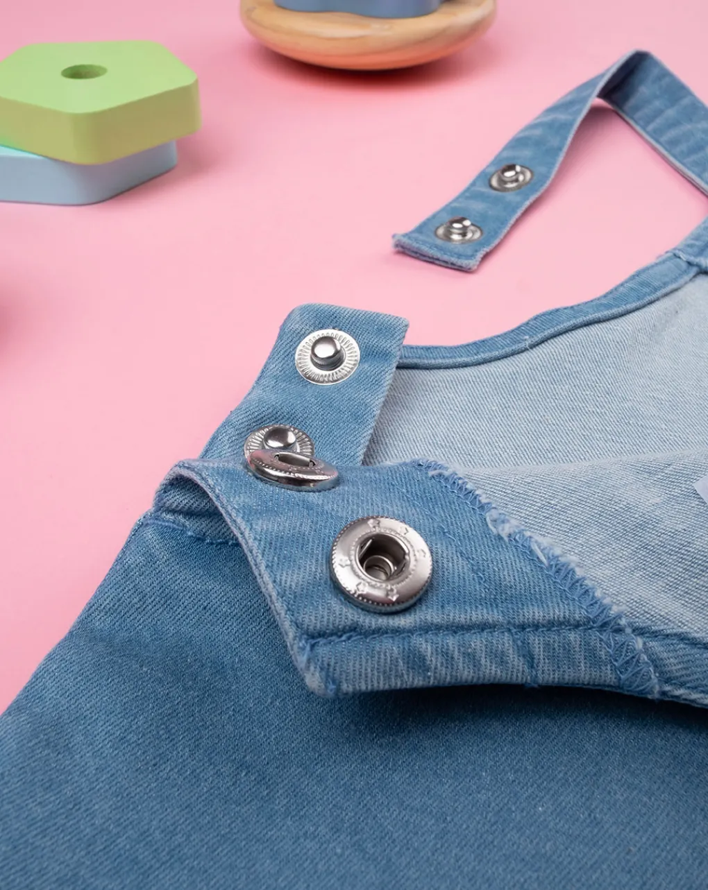 Prenatal Vestiti E Completi-Scamiciato Bimba Denim Soft Blue