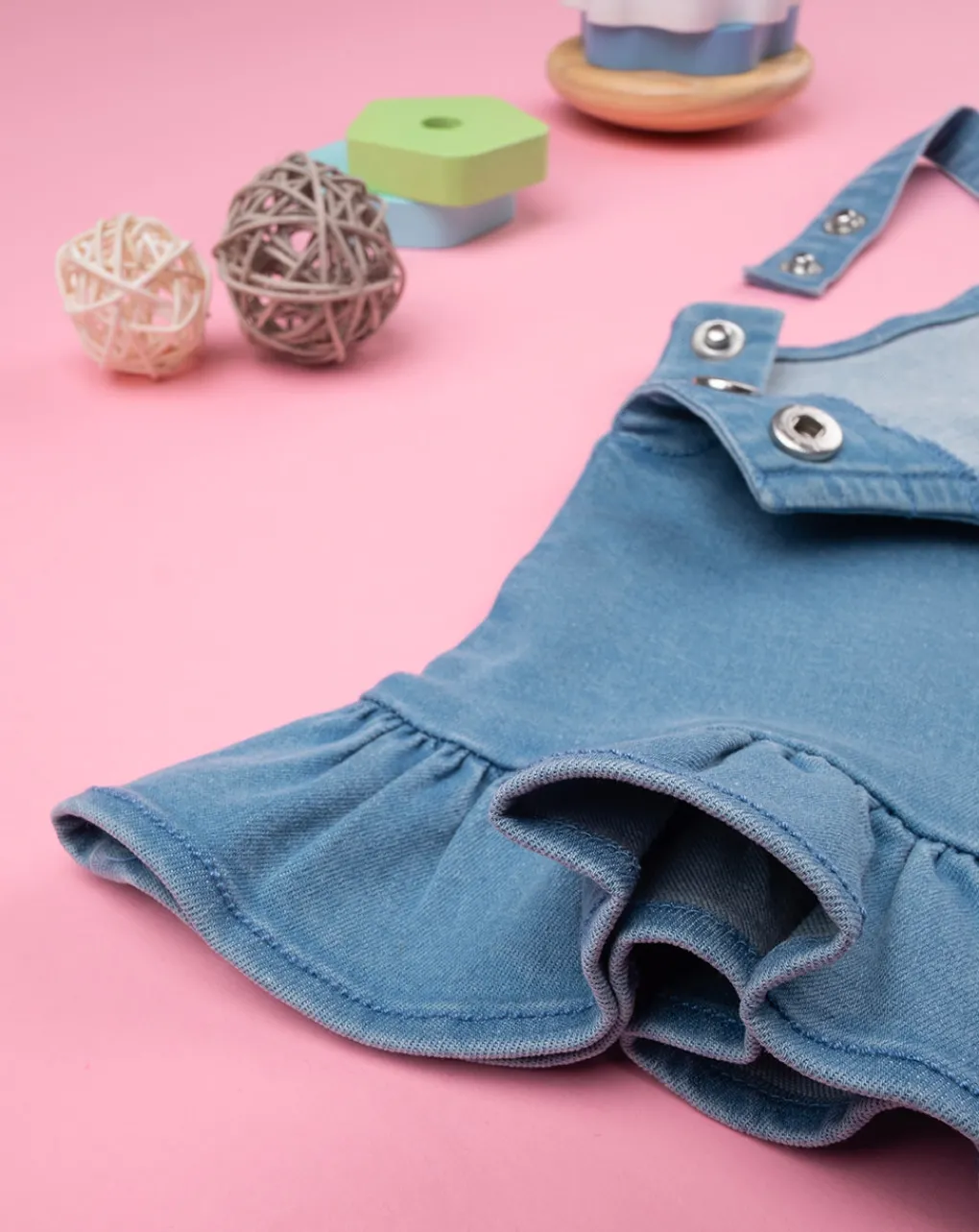 Prenatal Vestiti E Completi-Scamiciato Bimba Denim Soft Blue
