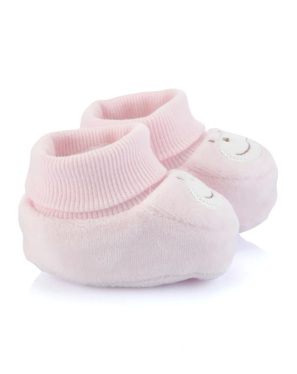 Prenatal Scarpine E Calze-Scarpe In Ciniglia Rosa Chiaro Con Orsetto